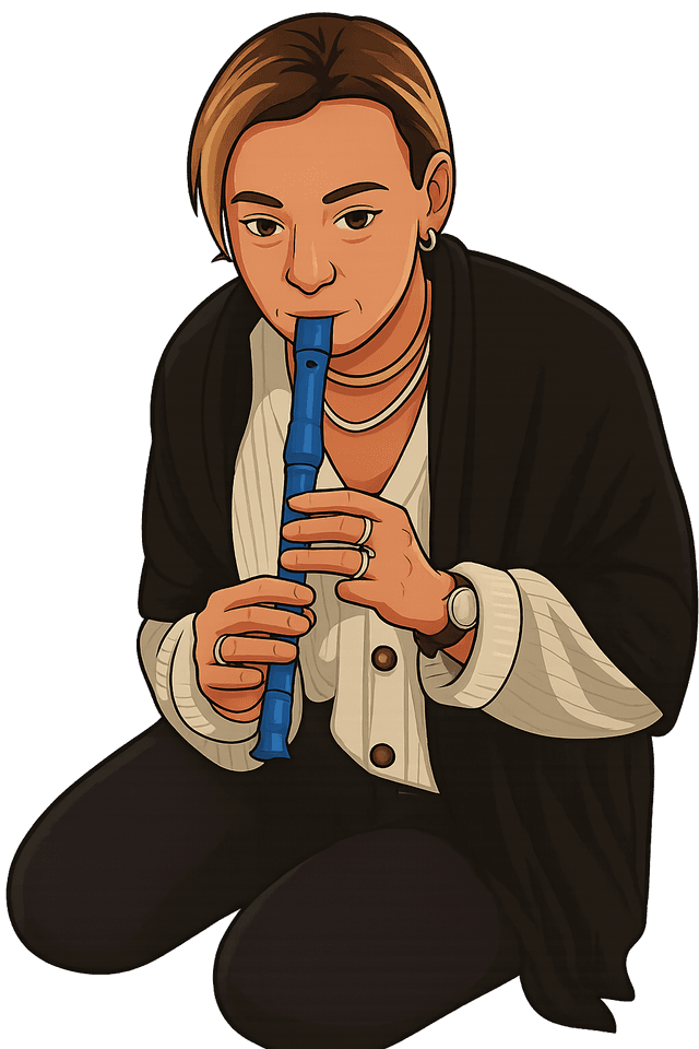 Claudia with flute